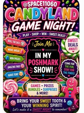 Candyland Game Night Poster - lets have fun